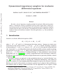 Cover page: Symmetrized importance samplers for stochastic differential equations