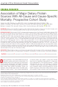 Cover page: Association of Major Dietary Protein Sources With All‐Cause and Cause‐Specific Mortality: Prospective Cohort Study