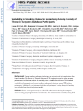 Cover page: Variability in Smoking Status for Lobectomy Among Society of Thoracic Surgeons Database Participants