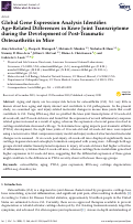 Cover page: Global Gene Expression Analysis Identifies Age-Related Differences in Knee Joint Transcriptome during the Development of Post-Traumatic Osteoarthritis in Mice