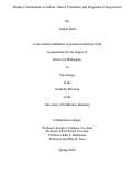 Cover page: Mothers' orientations to infants' moral, prudential, and pragmatic transgressions