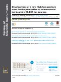 Cover page: Development of a new high temperature oven for the production of intense metal ion beams with ECR ion sources