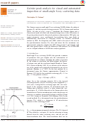 Cover page: Guinier peak analysis for visual and automated inspection of small‐angle X‐ray scattering data