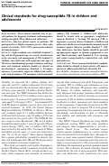 Cover page: Clinical standards for drug-susceptible TB in children and adolescents.