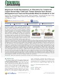 Cover page: Magnesium Oxide Nanomaterial, an Alternative for Commercial Copper Bactericides: Field-Scale Tomato Bacterial Spot Disease Management and Total and Bioavailable Metal Accumulation in Soil