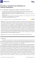 Cover page: Exosomes: Versatile Nano Mediators of Immune Regulation