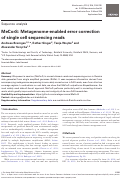 Cover page: MeCorS: Metagenome-enabled error correction of single cell sequencing reads