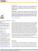 Cover page: Predictors of adult outcomes in clinically- and legally-ascertained youth with externalizing problems