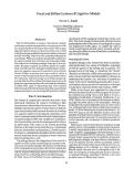 Cover page: Focal and Diffuse Lesions of Cognitive Models