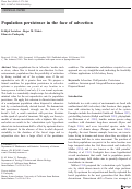 Cover page: Population persistence in the face of advection