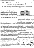 Cover page: A fast MoM solution for large arrays: Green's function interpolation with FFT