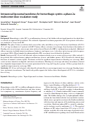 Cover page: Intravesical liposomal tacrolimus for hemorrhagic cystitis: a phase 2a multicenter dose-escalation study