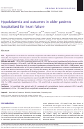 Cover page: Hypokalaemia and outcomes in older patients hospitalized for heart failure