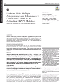 Cover page: Diabetes With Multiple Autoimmune and Inflammatory Conditions Linked to an Activating SKAP2 Mutation.