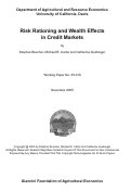 Cover page: Risk Rationing and Wealth Effects in Credit Markets