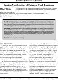 Cover page: Insidious Manifestations of Cutaneous T-cell Lymphoma