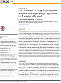 Cover page: Th17 Pathway As a Target for Multipotent Stromal Cell Therapy in Dogs: Implications for Translational Research