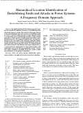 Cover page: Hierarchical Location Identification of Destabilizing Faults and Attacks in Power Systems: A Frequency-Domain Approach