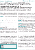 Cover page: Safety and Efficacy of Combination SARS-CoV-2 Neutralizing Monoclonal Antibodies Amubarvimab Plus Romlusevimab in Nonhospitalized Patients With COVID-19