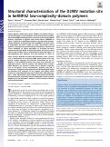 Cover page: Structural characterization of the D290V mutation site in hnRNPA2 low-complexity–domain polymers