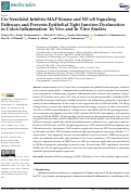 Cover page: Cis-Nerolidol Inhibits MAP Kinase and NF-κB Signaling Pathways and Prevents Epithelial Tight Junction Dysfunction in Colon Inflammation: In Vivo and In Vitro Studies