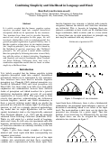 Cover page: Combining Simplicity and Likelihood in Language and Music