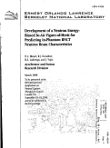 Cover page: Development of the neutron energy-biased in-air-figure-of-merit for predicting in-phantom BNCT neutron beam characteristics