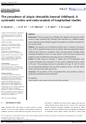 Cover page: 228 The prevalence of eczema beyond childhood: A systematic review and meta-analysis of longitudinal studies