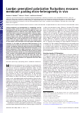 Cover page: Laurdan generalized polarization fluctuations measures membrane packing micro-heterogeneity in vivo