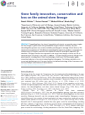 Cover page: Gene family innovation, conservation and loss on the animal stem lineage