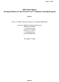 Cover page: 2003 status report savings estimates for the energy star(R) voluntary labeling 
program