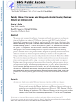 Cover page: Family Stress Processes and Drug and Alcohol Use by Mexican American Adolescents