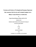 Cover page: Prevalence and Predictors of Pre-hospital and Emergency Department Pain Assessment, Pain Severity, and Pre-hospital Analgesic Use in Military Trauma Patients in a Combat Zone