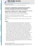 Cover page: Exposure to an inflammatory challenge enhances neural sensitivity to negative and positive social feedback.