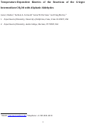 Cover page: Temperature-Dependent Kinetics of the Reactions of the Criegee Intermediate CH2OO with Aliphatic Aldehydes