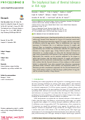 Cover page: The biophysical basis of thermal tolerance in fish eggs.