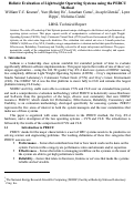 Cover page: Holistic Evaluation of Lightweight Operating Systems using the PERCU Method