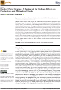 Cover page: Broiler White Striping: A Review of Its Etiology, Effects on Production, and Mitigation Efforts