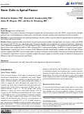 Cover page: Stem Cells in Spinal Fusion.