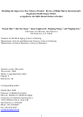 Cover page: Modelling the impact of a new tobacco product: review of Philip Morris International’s Population Health Impact Model as applied to the IQOS heated tobacco product