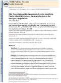 Cover page: RNA Transcriptional Biosignature Analysis for Identifying Febrile Infants With Serious Bacterial Infections in the Emergency Department