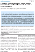 Cover page: A Detailed, Hierarchical Study of Giardia lamblia's Ventral Disc Reveals Novel Microtubule-Associated Protein Complexes