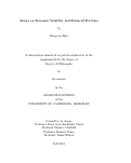 Cover page: Essays on Economic Volatility and Financial Frictions