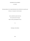 Cover page: The Representation of Law Student Information Literacy Definitions in Legal Research Textbooks: A Comparative Content Analysis