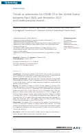 Cover page: Trends in admissions for COVID-19 in the United States between April 2020 and December 2021 and cardiovascular events.