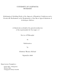 Cover page: Mathematical Modeling Study of the Impacts of Boundary Conditions and a Pseudo-3D Mechanism on the Maintenance of the Shoot Apical Meristem of Arabidopsis thaliana