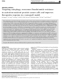 Cover page: Targeting autophagy overcomes Enzalutamide resistance in castration-resistant prostate cancer cells and improves therapeutic response in a xenograft model