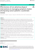 Cover page: Effectiveness of non-pharmacological interventions in managing symptom clusters among lung cancer patients: a systematic review.