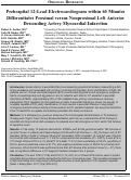 Cover page: Pre-Hospital 12-Lead Electrocardiogram within 60 Minutes Differentiates Proximal versus Nonproximal Left Anterior Descending Artery Myocardial Infarction