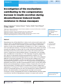 Cover page: Investigation of the mechanisms contributing to the compensatory increase in insulin secretion during dexamethasone-induced insulin resistance in rhesus macaques